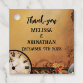 Étiquettes Cadeau Victorian Steampunk Elegance Mariage (Devant)