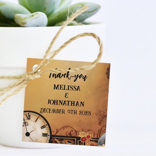 Étiquettes Cadeau Victorian Steampunk Elegance Mariage