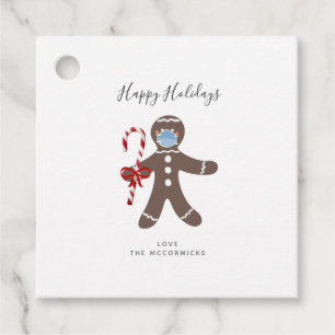 Étiquettes Cadeau Vidéo Noël Drôle Masque Visage Masque Pain D'Épice