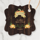 Étiquettes Cadeau Vieille Grange Rustique Citrouille Chute En Amour (Dos)