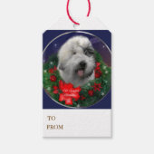 Étiquettes-cadeau Vieux Noël de Sheepdog (Devant)