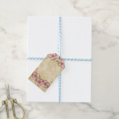 Étiquettes-cadeau Vieux papier peint floral (Avec de laficelle)