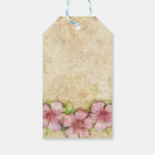 Étiquettes-cadeau Vieux papier peint floral (Dos)