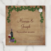 Étiquettes Cadeau Vignes Rustiques Vignes Bourgogne Vin Mariage Merc (Dos)