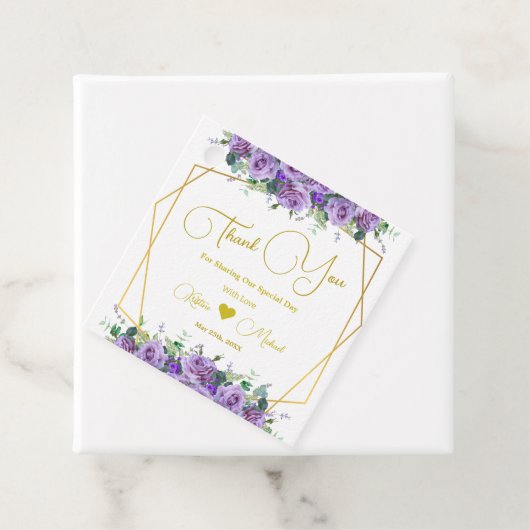 Étiquettes Cadeau Vignoble de Lavande | Merci photo (En situation)