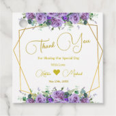 Étiquettes Cadeau Vignoble de Lavande | Merci photo (Devant)