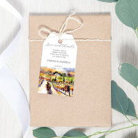 Vignoble Napa Valley aquarelle mariage merci