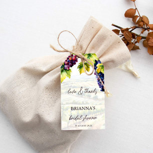 Étiquettes-cadeau Vignoble vin été nuptiale douche imprimé