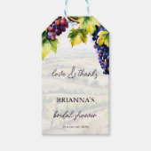 Étiquettes-cadeau Vignoble vin été nuptiale douche imprimé (Devant)