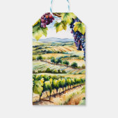 Étiquettes-cadeau Vignoble vin été nuptiale douche imprimé (Dos)