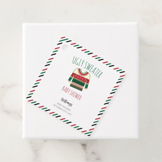 Étiquettes Cadeau Vilain Baby shower de Noël (En situation)