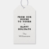 Étiquettes-cadeau Village de Noël (Dos)