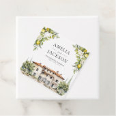 Étiquettes Cadeau Villas italiennes citrons et olives (En situation)