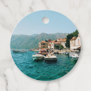 Étiquettes Cadeau Ville côtière de Perast, Monténégro