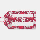 Étiquettes-cadeau Vin cerise Noël | CUSTOMISÉ (Dos Horizontal)