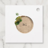 Étiquettes Cadeau Vin rustique Barrel Vignoble Mariage (Dos)