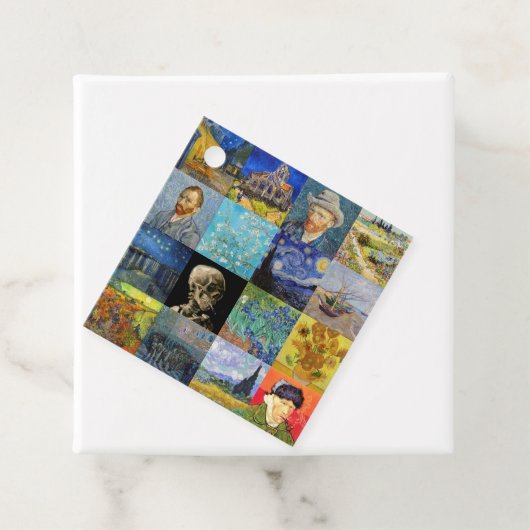 Étiquettes Cadeau Vincent van Gogh - chefs-d'oeuvre Mosaic Patchwork (En situation)