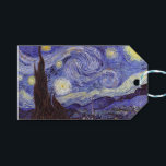 Étiquettes-cadeau Vincent Van Gogh Starry Nuit Vintage Art<br><div class="desc">Vincent van Gogh Starry Night Art Peinture Starry Night est un tableau de l'artiste post-impressionniste néerlandais Vincent van Gogh. Le ciel bleu de la nuit est rempli de nuages tourbillonnants, d'étoiles et d'une lune brillante croissant. La Nuit étoilée est la seule nocturne de la série de vues depuis la fenêtre...</div>