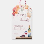 Étiquettes-cadeau Vino avant voeu vin nuptiale douche de faveur (Devant)