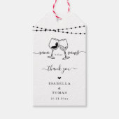 Étiquettes-cadeau Vino Before Vows Funny Fête des mariées Favoriser (Devant)