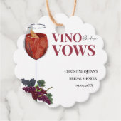 Étiquettes Cadeau Vinow avant voeux WIne Dégustation douche nuptiale (Devant)