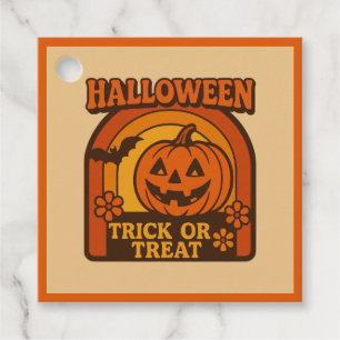 Étiquettes Cadeau Vintage 1970 Trick or Treat Halloween