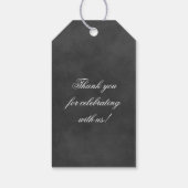 Étiquettes-cadeau Vintage Black Chalkboard Mariage (Dos)