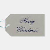 Étiquettes-cadeau Vintage Blue Christmas Village (Dos Horizontal)