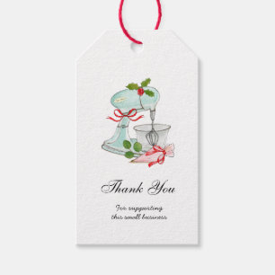 Étiquettes-cadeau Vintage Cake mixer boulangerie Holiday Merci