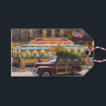 Étiquettes-cadeau Vintage Christmas Diner<br><div class="desc">Dîner de Noël vintage</div>