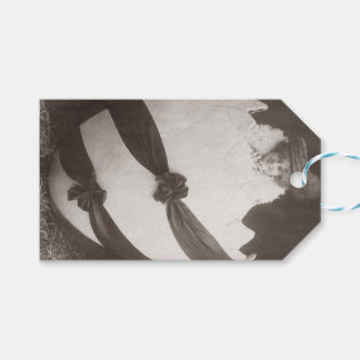 Étiquettes-cadeau Vintage Dame aux oeufs de Pâques