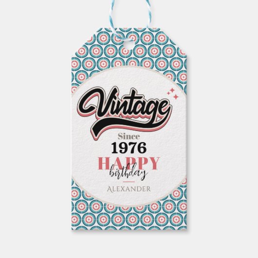 Étiquettes-cadeau Vintage depuis - 1976 (Devant)