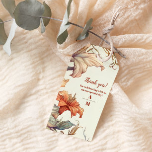 Étiquettes-cadeau Vintage Floral Art Nouveau Mariage