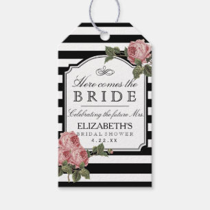 Étiquettes-cadeau Vintage Floral Fête des mariées Invité Favoriser