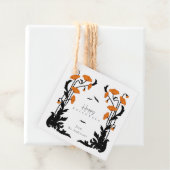 Étiquettes Cadeau Vintage Floral Frame Halloween Party (En situation)