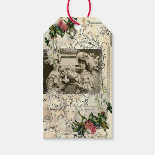 Étiquettes-cadeau Vintage Floral Ladies Gift Tag (Devant)