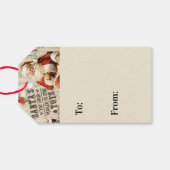 Étiquettes-cadeau Vintage Noël Collage Découpage (Dos (Horizontal))