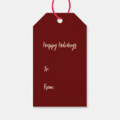 Étiquettes-cadeau Vintage Noël Gnome Holiday (Dos)