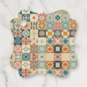 Étiquettes Cadeau Vintage, patchwork, paré (Devant)