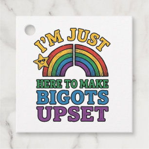 Étiquettes Cadeau Vintage Pride Bigots Upset Rainbow Shirt Design_1