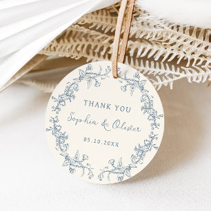 Étiquettes Cadeau Vintage Rustique Mariage de cadre