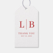 Étiquettes-cadeau Vintage Scarlet Château Wedding (Devant)