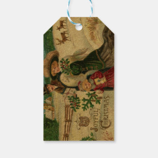 Étiquettes-cadeau vintage, victorien, rustique, noël, motif,