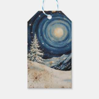 Étiquettes-cadeau Vintage Winter Christmas Escape