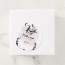 Violet Aquarelle Halloween Party Gothique crâne