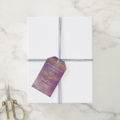 Étiquettes-cadeau Violet Sky Gold Moon (Avec de la ficelle)