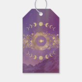 Étiquettes-cadeau Violet Sky Gold Moon (Dos)