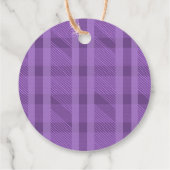 Étiquettes Cadeau Violet Tartan Plaid Violet Mariage (Dos)
