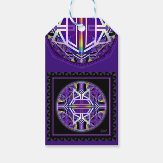Étiquettes-cadeau Violet W3 (Devant)