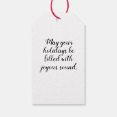 Étiquettes-cadeau Violon de Noël Vintage et Partition (Dos)